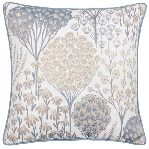 Wylder Ophelia Jacquard Floral Cushion Cover - Wedgewood