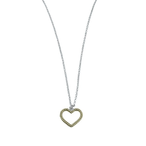 Twisted Heart Necklace Gold - Reeves & Reeves