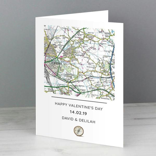 Personalised Map Card - alternative angle