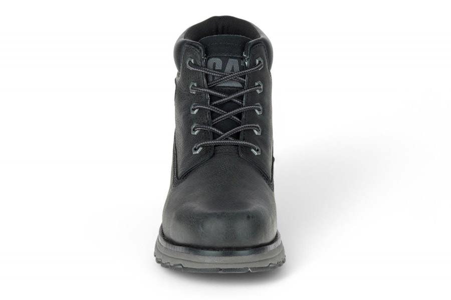 Caterpillar CAT (Caterpillar) Men's Founder Black Leather Everyday Ankle Boots