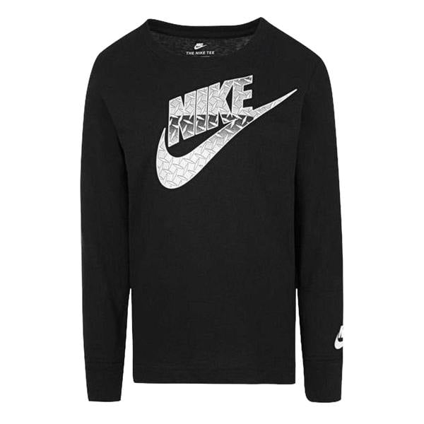 Nike Childrens/Kids Diamond Relaxed Fit Long-Sleeved T-Shirt - Black - 