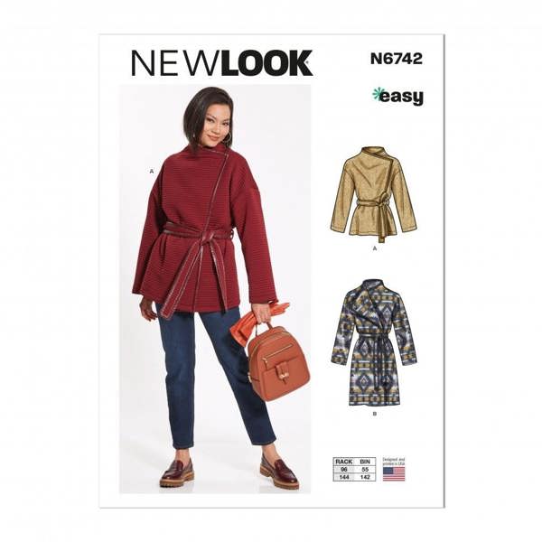 New Look Sewing Pattern 6742, Jackets, Coats for Women, A (XS-S-M-L-XL) - Easy