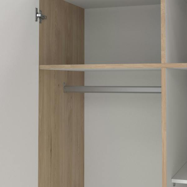 Furniture To Go Sprint Wardrobe with 2 Doors + 3 Drawers in Jackson Hickory