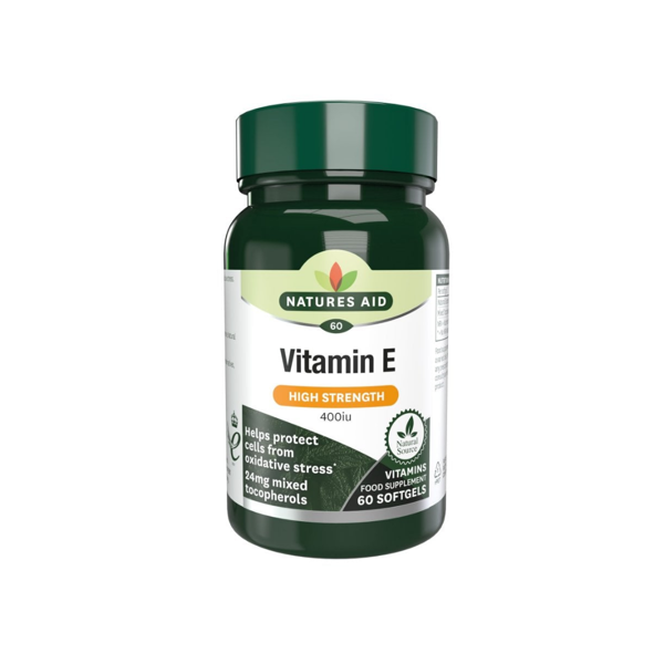 Natures Aid Vitamin E 400iu 60 Capsules