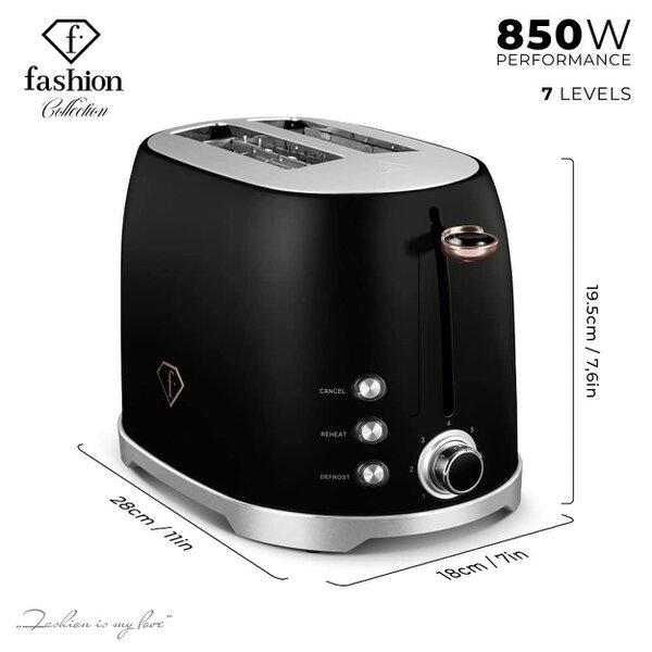 Berlinger Haus Toaster Black Rose Gold FTV0111