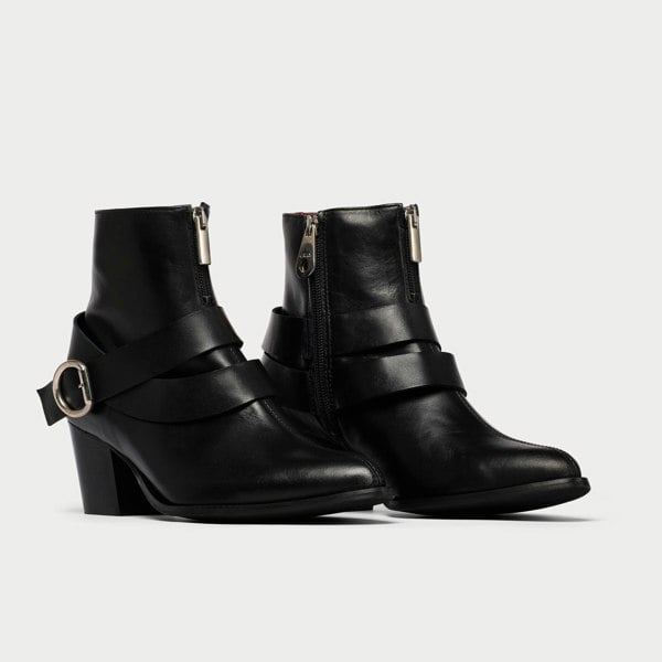 Calla Mabel Boots - Black Leather