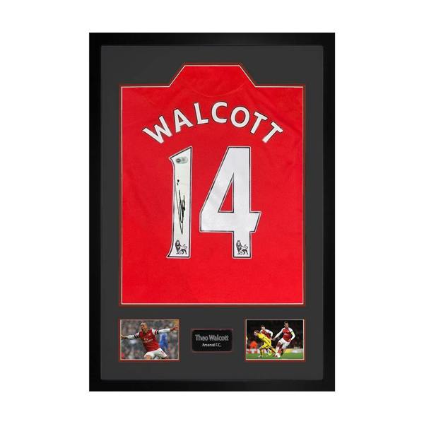 Theo Walcott Signed Arsenal Shirt Premium Frame (ACG Cert)