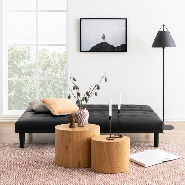 Furniture To Go Mice Oval Coffee Table in Oak Set of 2