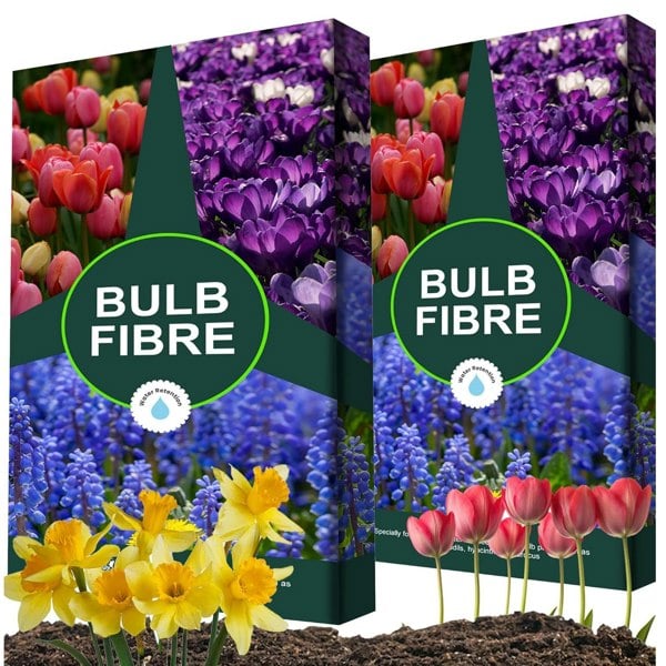 1 x 20 Litre Bulb Fibre Compost With Improved Water Retention Fast Establishment For Tulips, Daffodils, Hyacinths & Crocus