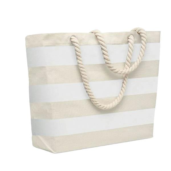 MidOcean Heaven Stripe Cotton Beach Shopper Bag - White