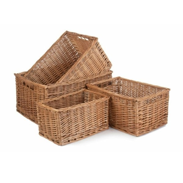 Double Steamed Open Wicker Storage Basket