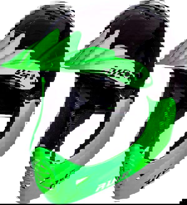 AweBlaze 16+/Adult Full Face BMX Bike Helmet Medium 55-58cm Black/Green