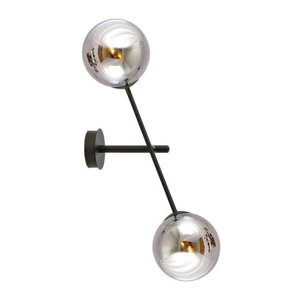 Emibig LINEAR Wall lamp 2 x E14 Black with Graphite Shade
