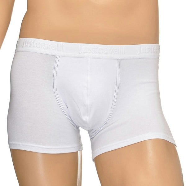 JUST CAVALLI Cotton Stretch Boxer Brief, White