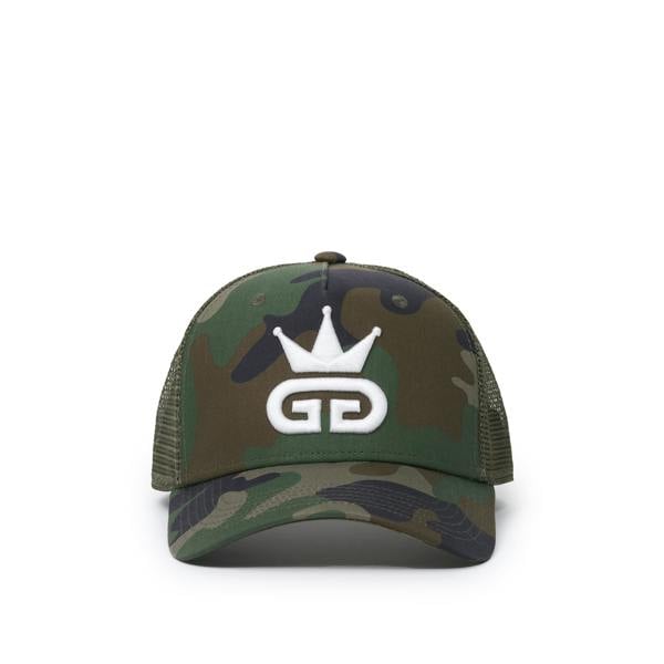 God Given Talent GGT White Logo Camo Green Mesh Snapback