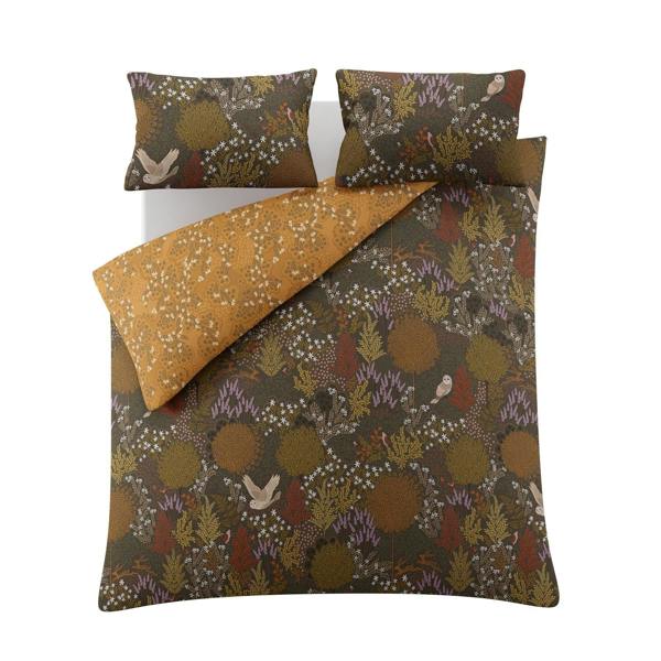 Sara Miller Owl Forest Deep Olive Duvet Cover Set