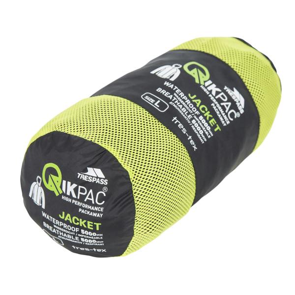 Trespass Qikpac X Unisex Packaway Jacket - Black - 