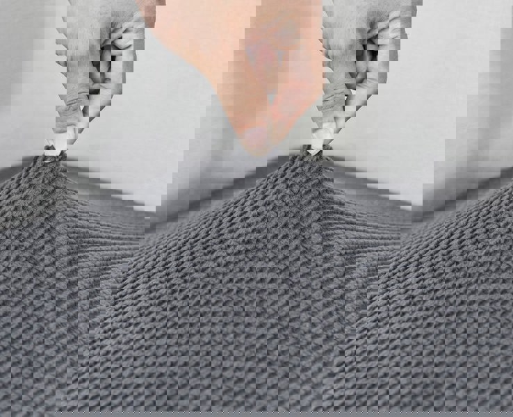 Anyseat Sofa Cover Dark Gray Polyester Thick Stretchable Cushion For Living Room 1Pc Enlarge Size 130-160cm