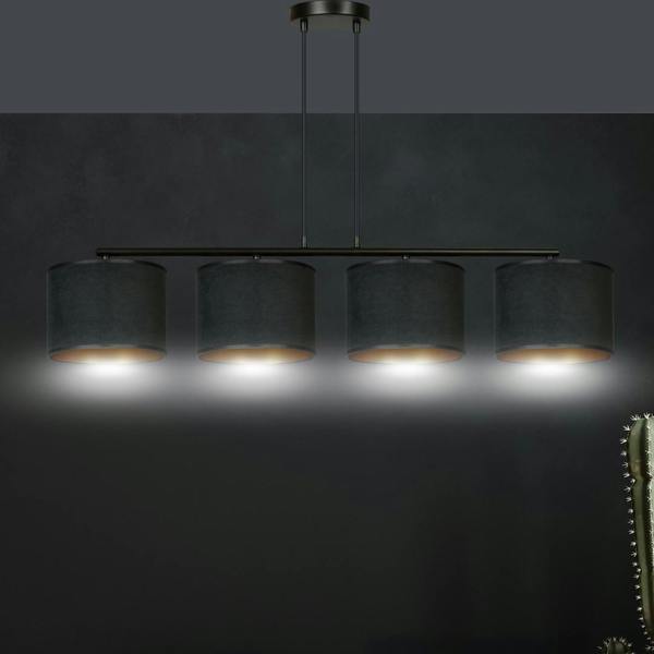 Emibig HILDE Pendant lamp 4 x E27 Black with Black Shade