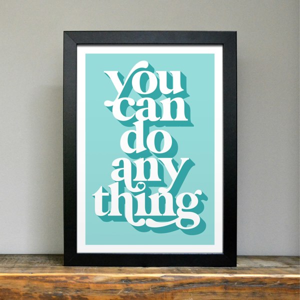 Hands & Hearts You can do anything positivity art print