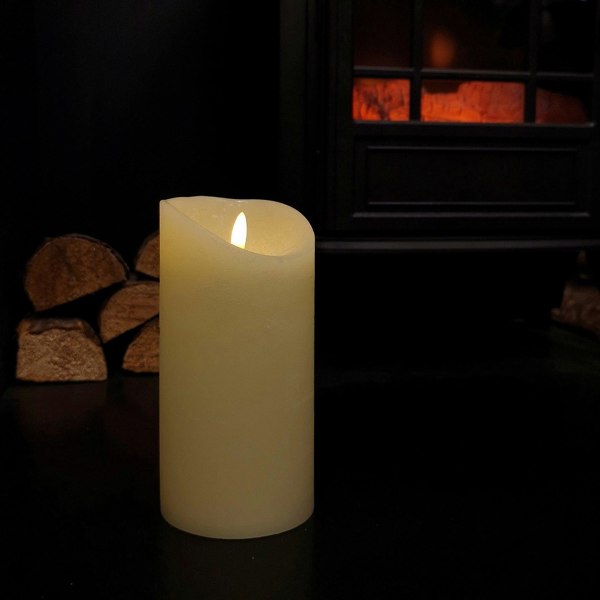Samuel Alexander 18cm Premier Christmas Cream Flickerbright Candle with Timer