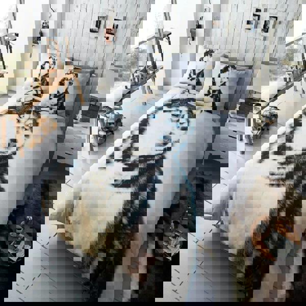 Smart Living 3D Duvet Cover and Pillowcase Set - Husky