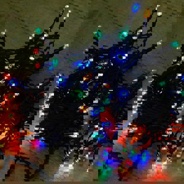 Samuel Alexander 9.9m (100 LED) Snowtime Multi-Coloured Connectable Lights with 3m Lead Wire