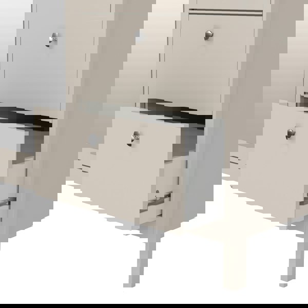 Furniture To Go Madrid Wardrobe with 2 Doors + 1 Mirror Door + 2 Drawers in Cashmere