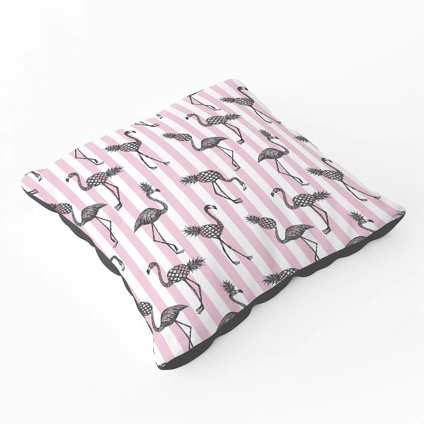 Warren Reed Pineapple Flamingo Floor Cushion