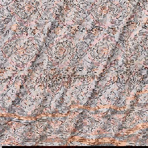 Beige | Printed Drawstring Waist Maxi Skirt