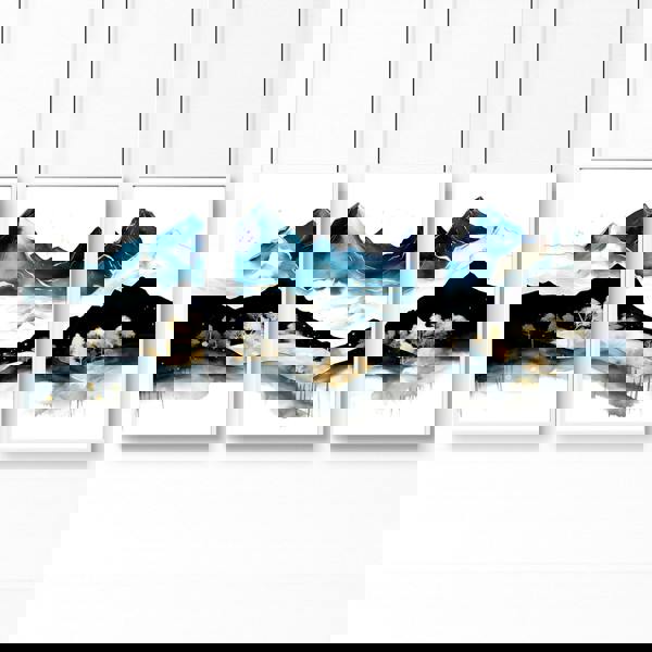 Blue Living Room Wall Art | Set of 3 wall art prints