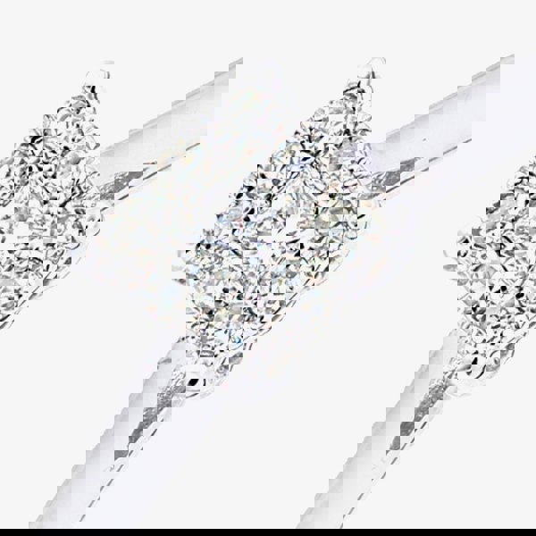 T. H. Baker 9ct White Gold 0.07ct Diamond Sqaure Cluster Ring PR20432W