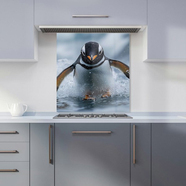 Warren Reed Penguin Glass Kitchen Splashback - 00001