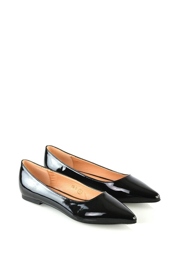 XY LONDON Slip on Pointed Toe Flat Ballerina Pump Shoes