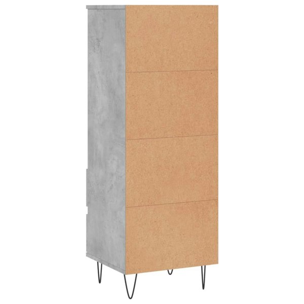 Berkfield Highboard Concrete Grey 40x36x110 cm Engineered Wood