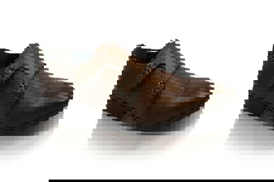 Silver Street London KRAMER Mens Monkstrap Shoes Brown