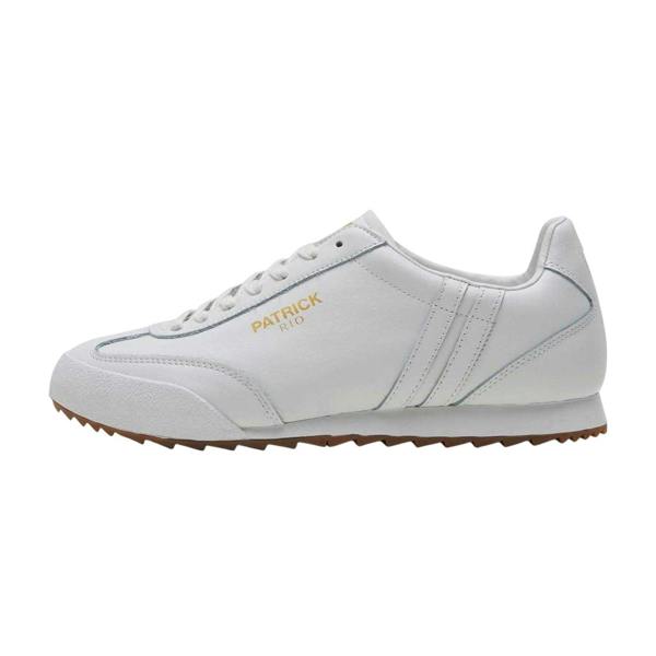 Patrick Mens Rio Leather Running Trainers - White - 