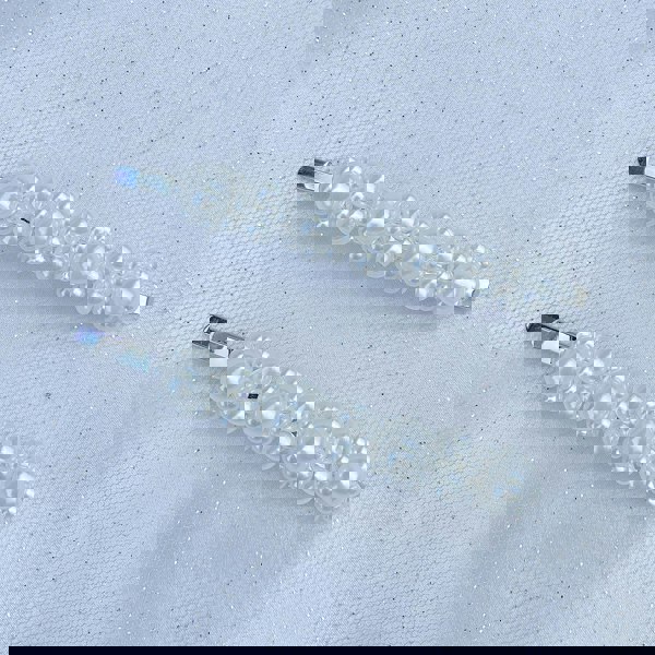 pearl hair grips hair slides wedding hair clips silver