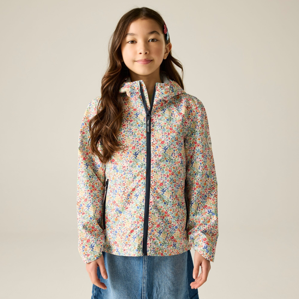 Regatta Girls Cath Kidston Floral Waterproof Jacket - Powder Lilac/Pink Haze