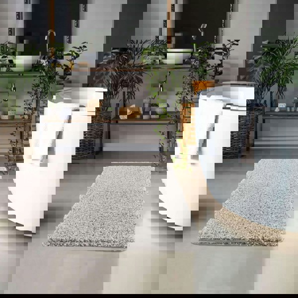 Washable Ghost Grey Shaggy Rug | Luxury Comfort | The Rugs