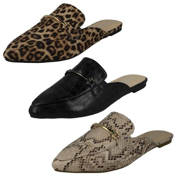 Spot On Ladies Spot On Closed Toe Mules F80455