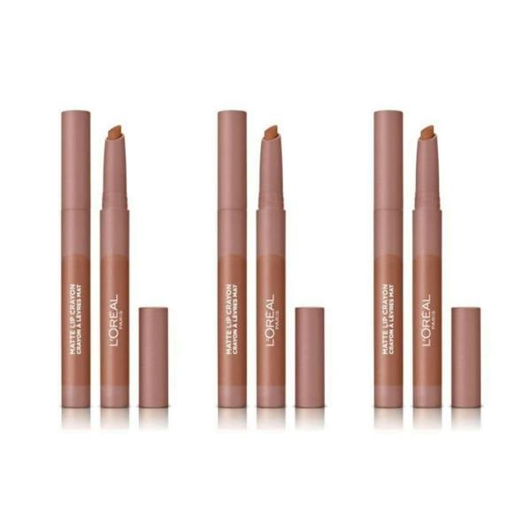 3 x L'Oreal Infallible Matte Lip Crayon - 104 Tres Sweet