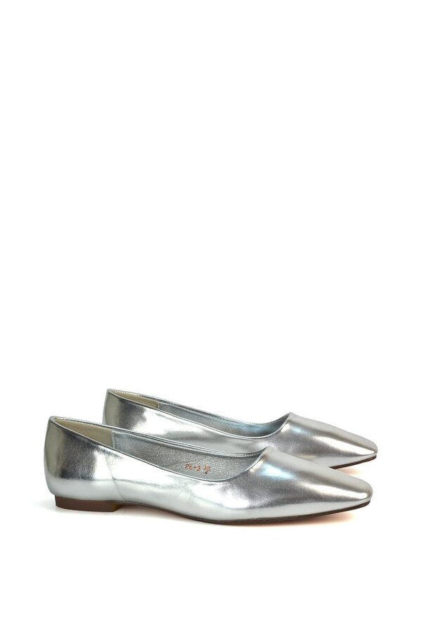 XY LONDON Square Toe Slip On Flat Heel Ballerina Pumps