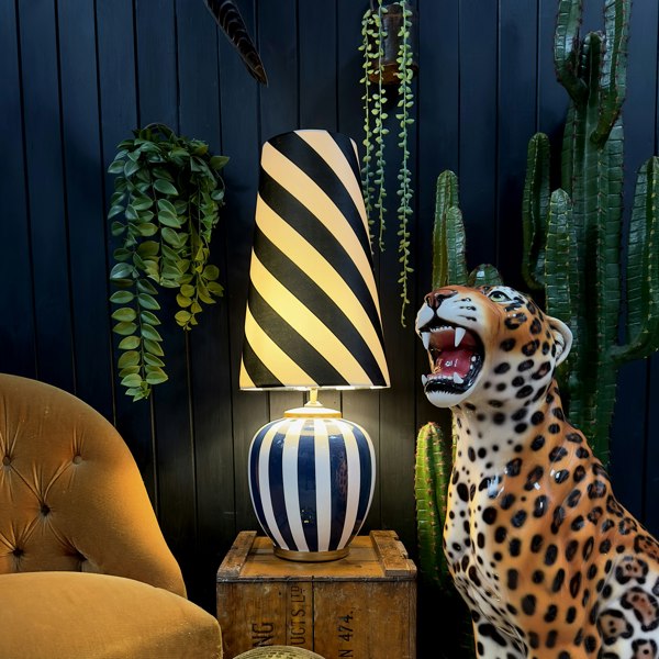 love frankie Helter skelter queen cone lampshade in liquorice