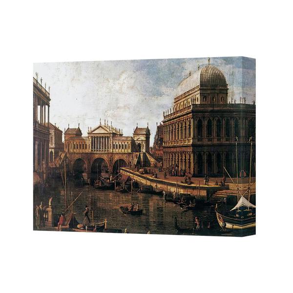 Benjamin Tate Design Venice Canal Scene Canvas Print Vintage Cityscape Wall Art