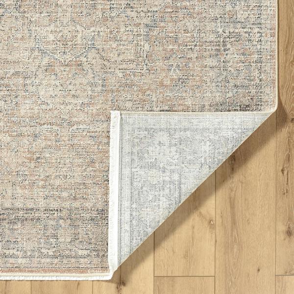 Livabliss Galey Alix Maria Elena-Vintage Brown Blue Beige Traditional Boho Fringe Rug