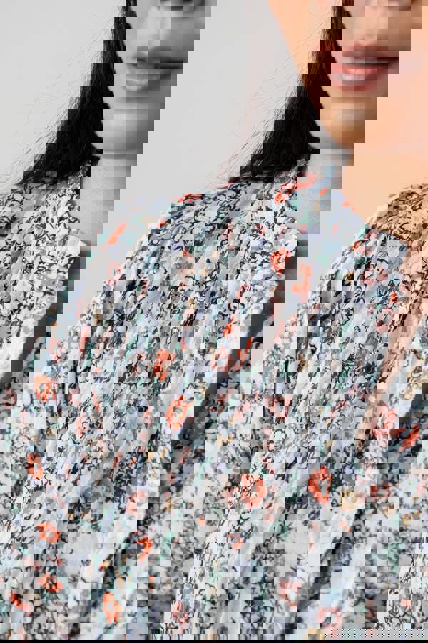 Lily & Me Flora Organic Cotton Ditsy Print Blouse Ecru