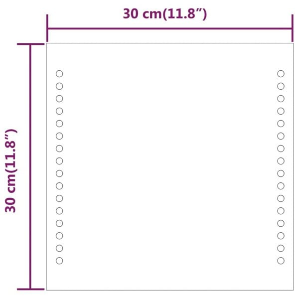 Berkfield LED Bathroom Mirror 30x30 cm