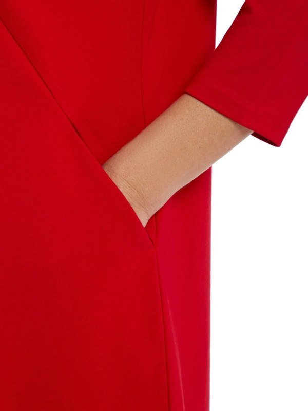 PennyPlain High Back V-neckline Dress - Red