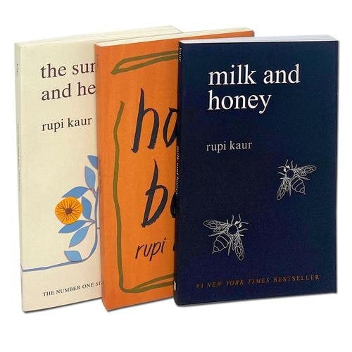 Rupi Kaur Collection 3 Books Set (Home Body, Milk and Honey, The The Sun and Her Flowers)